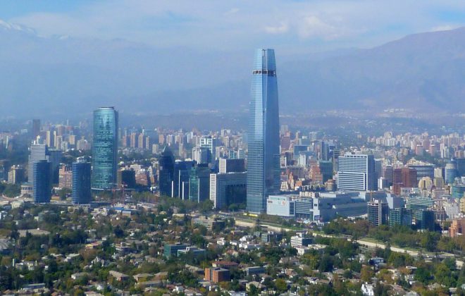 Vista Parcial de Santiago de Chile
